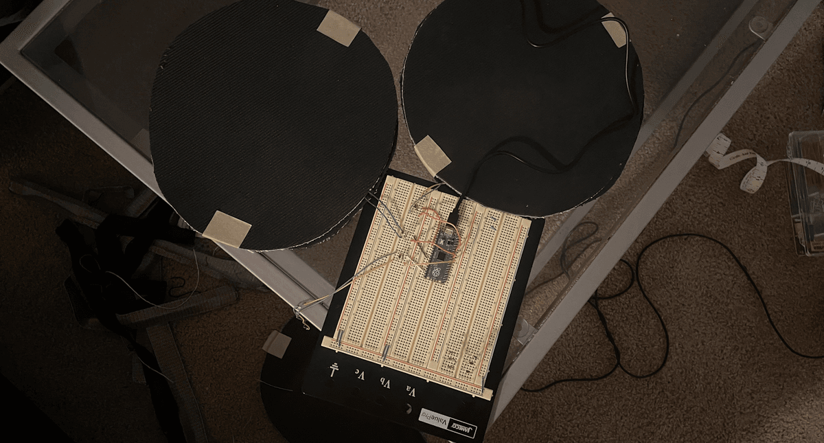 A prototype of POD's drumheads